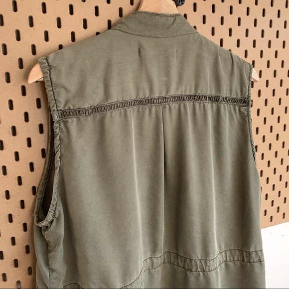 🎉Host Pick🎉 MAX JEANS Olive Green Utility Vest Draped Size Large - Picture 8 of 13